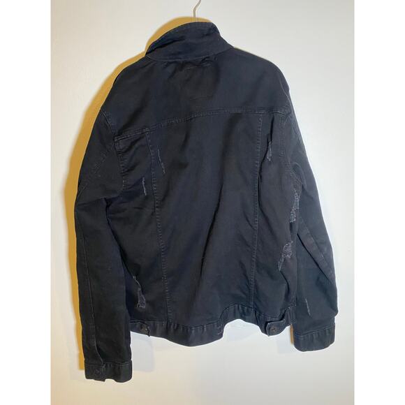 XRAY JEANS Men’s black denim Distressed jacket SZ XL - Picture 2 of 7